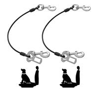 Mi Metty Cinturón de seguridad para perro y coche, resistente a las mordeduras, de alambre de acero con coche, para todos los perros