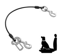 Mi Metty Cinturón de seguridad para perro y coche, resistente a las mordeduras, de alambre de acero con coche, para todos los perros