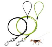 Mi Metty Correa de perro a prueba de mordidas, cable de metal de 6 pies, correa resistente hecha de cuerda de alambre revestida, resistente a las mordidas, ideal para perros grandes y cachorros de
