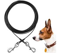 Mi Metty Tie-Out Correa para perros, 15 m, resistente a los masticables, para perros pequeños de hasta 60 libras (negro, 15 m)