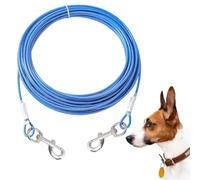 Mi Metty Tie-Out Correa para perros, 15 m, resistente a los masticables, para perros pequeños de hasta 60 libras (azul, 15 m)
