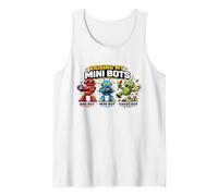 Mi Mini Bots Programación Papá Tecnología Humor Papás Código Binario Camiseta sin Mangas