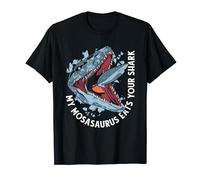 Mi mosasaurio se come tu hueso de tiburón, amante de los fósiles Mosasaurus Camiseta