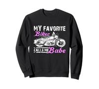 Mi Motorista Favorito me Llama Babe Gracioso Valentine Biker Sudadera
