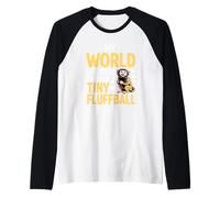 Mi Mundo es más Brillante con mi pequeña Cita de un Mono Peludo Camiseta Manga Raglan