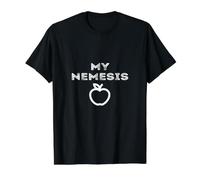 Mi némesis Una Manzana al día Mantiene alejado al médico, Broma Divertida Camiseta gráfica económica, Hombre, Negro, M