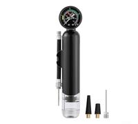 Mi-ni Bomba de aire, portátil con manómetro para pelotas, inflador multifuncional para baloncesto, fútbol, voleibol (negro)