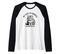 Mi Nivel de bondad depende de ti Camiseta Manga Raglan