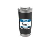 Mi nombre es karen pero no soy una mujer divertida Karen Chica Blanco Vaso térmico de acero inoxidable de doble pared