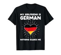 Mi Novia es Alemana Nada me Asusta - Alemania Corazón Camiseta gráfica económica, Hombre, Negro, XL