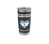 Mi novia es argentina Nada me asusta - Argentina Vaso térmico de acero inoxidable de doble pared