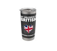 Mi novia es británica Nada me asusta - Reino Unido Vaso térmico de acero inoxidable de doble pared