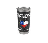 Mi novia es chilena Nada me asusta - Chile Heart Vaso térmico de acero inoxidable de doble pared