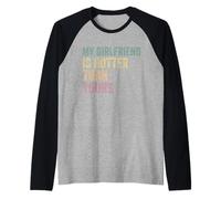 Mi novia es más caliente que la tuya Divertido Novio Dicho Camiseta Manga Raglan