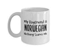 Mi Novio Es Noruego Tazas De Cerámica Único Taza De Café Divertido Taza Para Hogar Escuela Cappuccino 330Ml