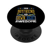 Mi Novio está Bien Asombroso síndrome de Down T21 PopSockets PopGrip Adhesivo
