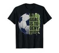 Mi Objetivo es Negar el tuyo Portero de fútbol niños Portero Camiseta gráfica económica