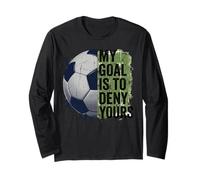 Mi Objetivo es Negar el tuyo Portero de fútbol niños Portero Manga Larga