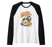 Mi Objetivo para 2026 Deja de Pulsar Snooze Divertido Despertador Morni Camiseta Manga Raglan