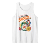 Mi Objetivo para 2026 Deja de Pulsar Snooze Divertido Despertador Morni Camiseta sin Mangas