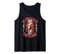 Mi oficina está en el último piso divertido arboricultura arborista Camiseta sin Mangas