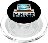 Mi Oficina Tiene un Trabajador Remoto con Vista al mar PopSockets PopGrip para MagSafe