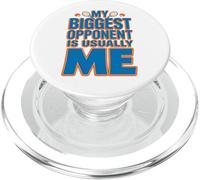 Mi oponente más Grande suele ser yo - Jugador de Tenis Divertido PopSockets PopGrip para MagSafe