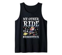 Mi Otro Viaje es una Escoba, Linda Bruja de Halloween Camiseta sin Mangas