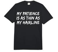 Mi Paciencia es Tan Delgada como mi línea del Cabello Broma Divertida de la Cabeza Calva Comfort Colors Adult Heavyweight T-Shirt