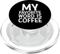 Mi Palabra Favorita Es Café Cafeína Barista Chica Trabajos Café PopSockets PopGrip para MagSafe