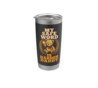 Mi palabra segura es más difícil, papá, oso de peluche divertido Vaso térmico de acero inoxidable de doble pared