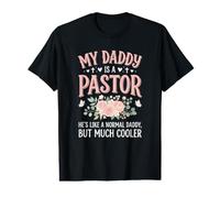 Mi papá es un Pastor Mucho más Fresco Hijo del Pastor Hija Camiseta gráfica económica