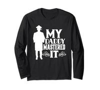 Mi Papá Lo Dominó Titulados Graduado Graduación Familia Manga Larga