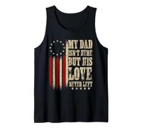 Mi papá no está aquí Pero su Amor Nunca dejó Memorial Dad Camiseta sin Mangas