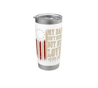 Mi papá no está aquí pero su amor nunca dejó Memorial Dad Vaso térmico de acero inoxidable de doble pared