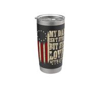 Mi papá no está aquí pero su amor nunca dejó Memorial Dad Vaso térmico de acero inoxidable de doble pared