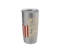 Mi papá no está aquí pero su amor nunca dejó Memorial Dad Vaso térmico de acero inoxidable de doble pared