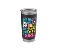 Mi papá se enoja conmigo, pero soy literalmente él como una broma de niña Vaso térmico de acero inoxidable de doble pared