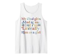 mi papá se enoja Conmigo, Pero Soy Literalmente él Hija Divertida Camiseta sin Mangas