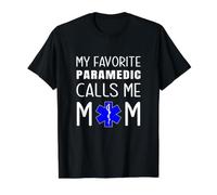 Mi paramédico Favorito me Llama mamá Orgullosa Madre médica Camiseta gráfica económica, Hombre, Negro, L