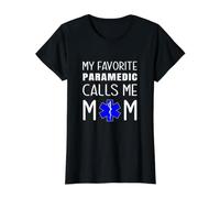 Mi paramédico Favorito me Llama mamá Orgullosa Madre médica Camiseta gráfica económica, Mujer, Negro, XL