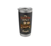 Mi pasatiempo favorito es evitar a la gente Vaso térmico de acero inoxidable de doble pared