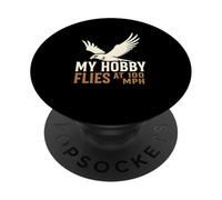 Mi pasatiempo Vuela a 100 mph Falcon Bird of Prey Hunter PopSockets PopGrip Adhesivo