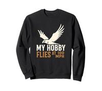 Mi pasatiempo Vuela a 100 mph Falcon Bird of Prey Hunter Sudadera