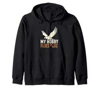 Mi pasatiempo Vuela a 100 mph Falcon Bird of Prey Hunter Sudadera con Capucha