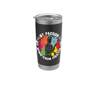 Mi pasión Mi amante de las artes marciales chinas Wing Chun Fighter Vaso térmico de acero inoxidable de doble pared