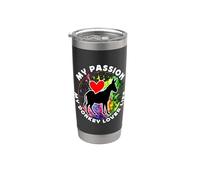 Mi Pasión Mi Amante Del Burro Vida Animales De Granja Amante De Bur Vaso térmico de acero inoxidable de doble pared