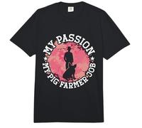 Mi pasión Mi Cerdo Granjero Trabajo ama los Animales de Granja Granjero de Cerdos Comfort Colors Adult Heavyweight T-Shirt