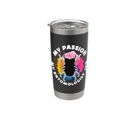 Mi Pasión Mi Entomólogo Trabajo Científico Insecto Entomólogo Vaso térmico de acero inoxidable de doble pared