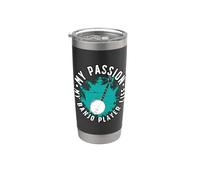 Mi Pasión Mi Jugador de Banjo Vida Música Country Banjo Player Vaso térmico de acero inoxidable de doble pared